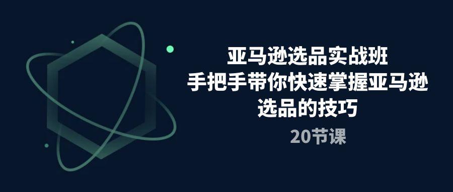 亚马逊选品实战班，手把手带你快速掌握亚马逊选品的技巧(20节课-创薯资源
