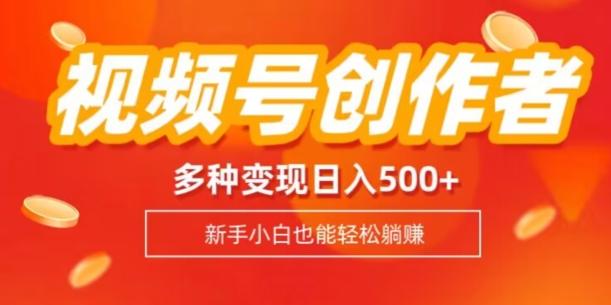 视频号创作者计划，多种变现方式，日入500+【内附1080g视频素材】-创薯资源