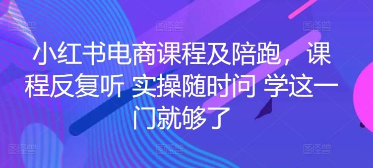 小红书电商课程及陪跑，课程反复听 实操随时问 学这一门就够了-创薯资源