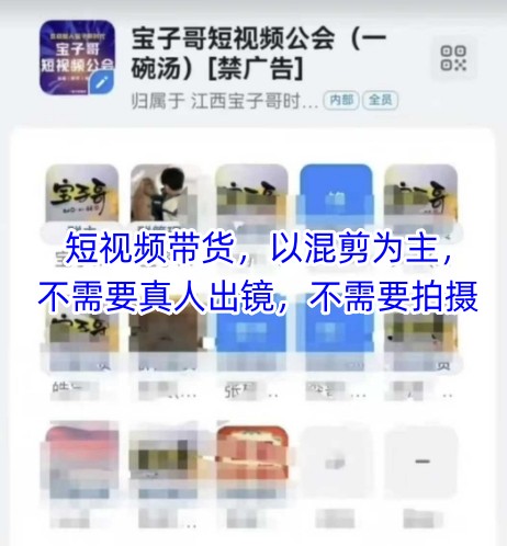 宝子哥头部团队短视频带货，以混剪为主，不需要真人出镜，不需要拍摄【更新6月】-创薯资源
