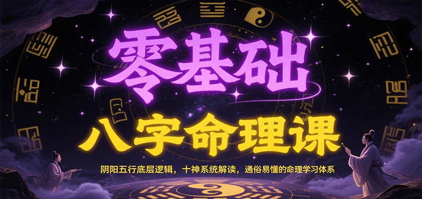 零基础八字命理课：阴阳五行底层逻辑，十神系统解读，通俗易懂的命理学习体系-创薯资源