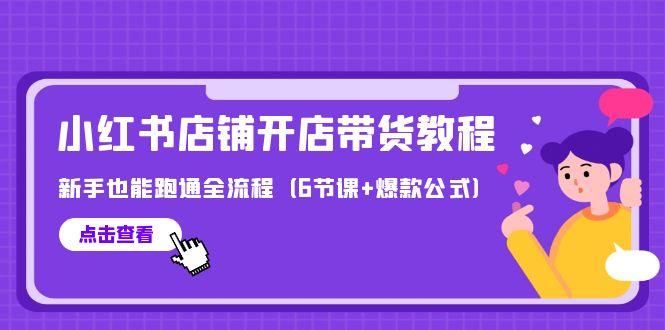(9883期)最新小红书店铺开店带货教程，新手也能跑通全流程(6节课+爆款公式)-创薯资源