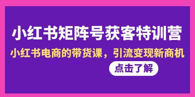 小红书-矩阵号获客特训营-第10期，小红书电商的带货课，引流变现新商机-创薯资源