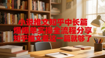 小说推文知乎中长篇爆单实操全流程分享，知乎推文看这一篇就够了-创薯资源