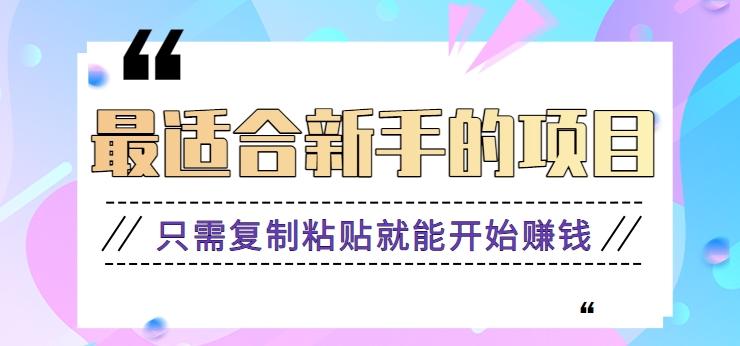 2024最适合新手操作的项目，新手小白只需复制粘贴就能开始赚钱【视频教程+软件】-创薯资源