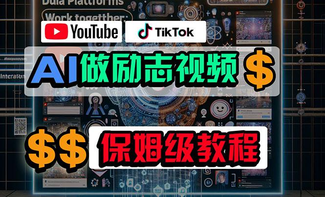 利用AI制作励志视频，在YouTube和TikTok赚钱，小白可做(附工具-创薯资源
