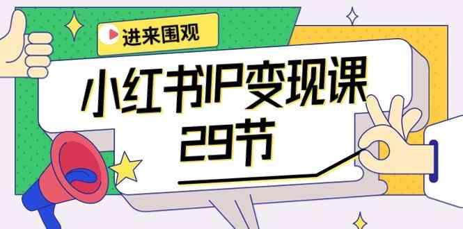小红书IP变现课：开店/定位/IP变现/直播带货/爆款打造/涨价秘诀/等等/29节-创薯资源