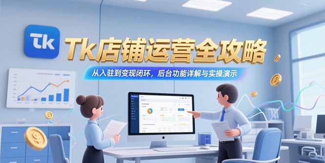 Tk店铺运营全攻略，从入驻到变现闭环，后台功能详解与实操演示-创薯资源
