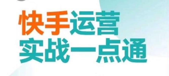 快手运营实战一点通，这套课用小白都能学会的方法教你抢占用户，做好生意-创薯资源