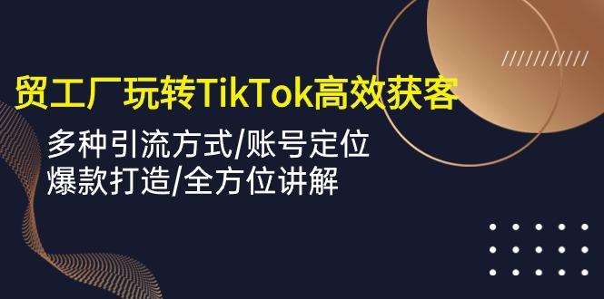 外贸工厂玩转TikTok高效获客，多种引流方式/账号定位/爆款打造/全方位讲解-创薯资源