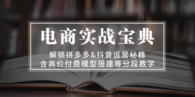 电商实战宝典 解锁拼多多&抖音运营秘籍 含高价付费模型搭建等分段教学-创薯资源