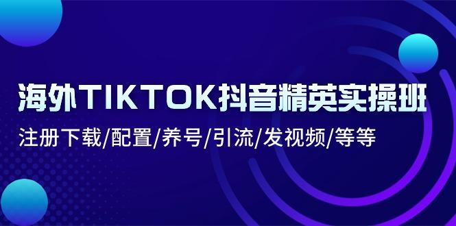 海外TIKTOK抖音精英实操班：注册下载/配置/养号/引流/发视频/等等-创薯资源