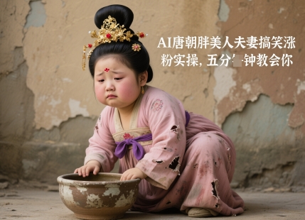AI唐朝胖美人夫妻搞笑涨粉实操，五分钟教会你-创薯资源