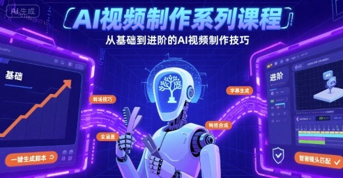 AI视频制作系列课程，从基础到进阶的AI视频制作技巧全涵盖-创薯资源