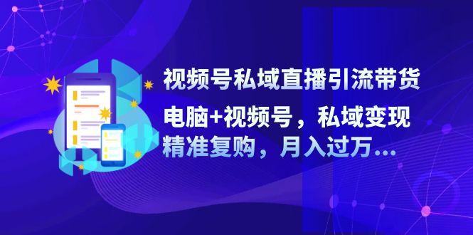 视频号私域直播引流带货：电脑+视频号，私域变现，精准复购，月入过万…-创薯资源