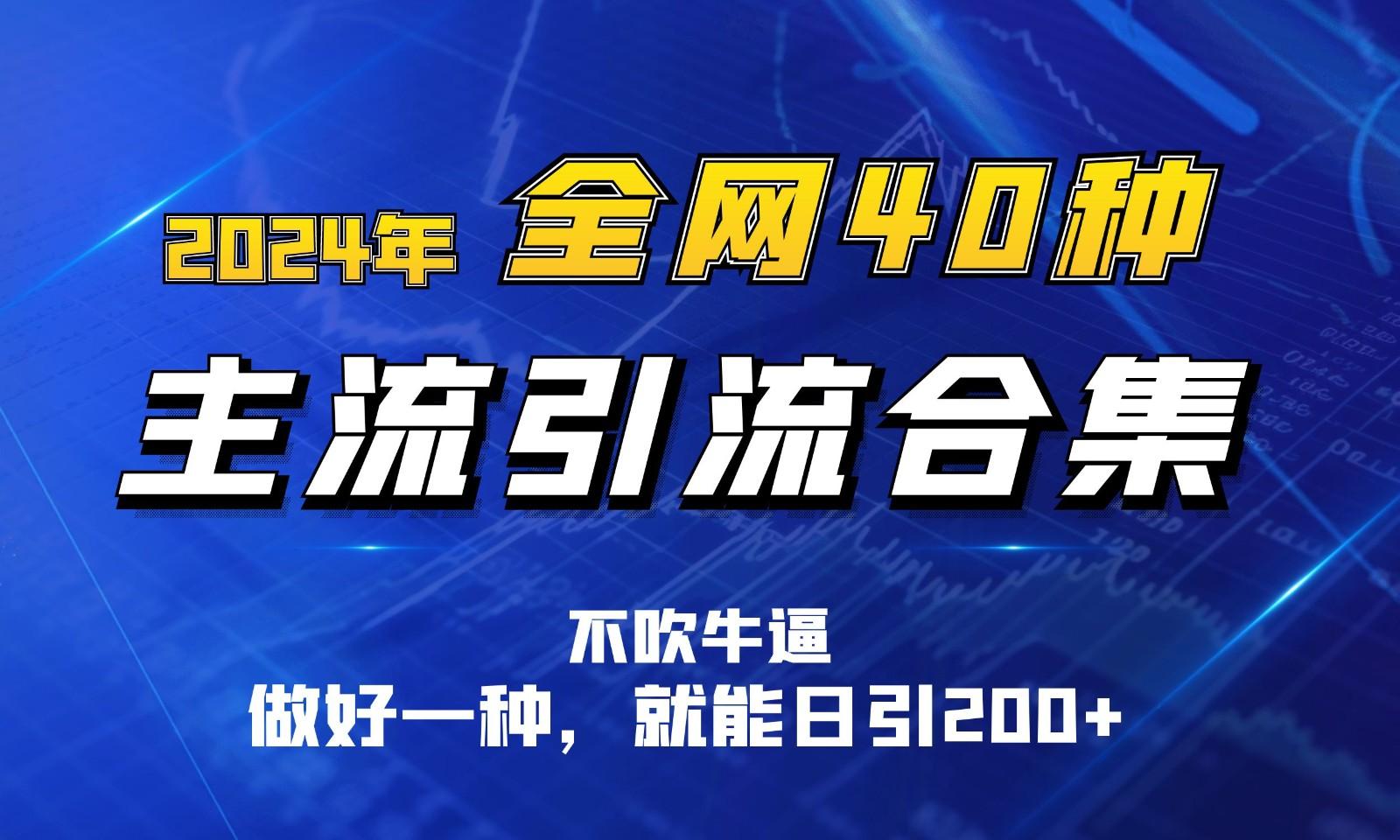 2024年全网40种暴力引流合计，做好一样就能日引100+-创薯资源