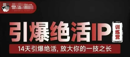 引爆绝活IP训练营，14天引爆绝活，放大你的一技之长-创薯资源
