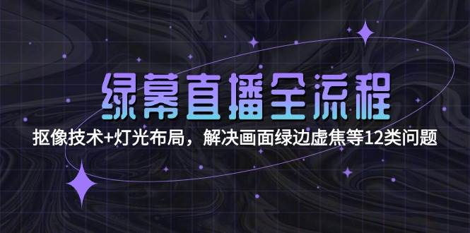 绿幕直播全流程：抠像技术+灯光布局，解决画面绿边虚焦等12类问题-创薯资源