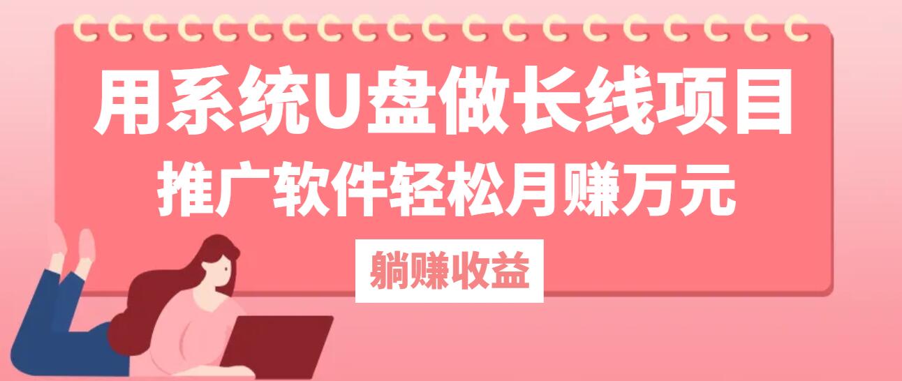 用系统U盘做长线项目，推广软件轻松月赚万元-创薯资源