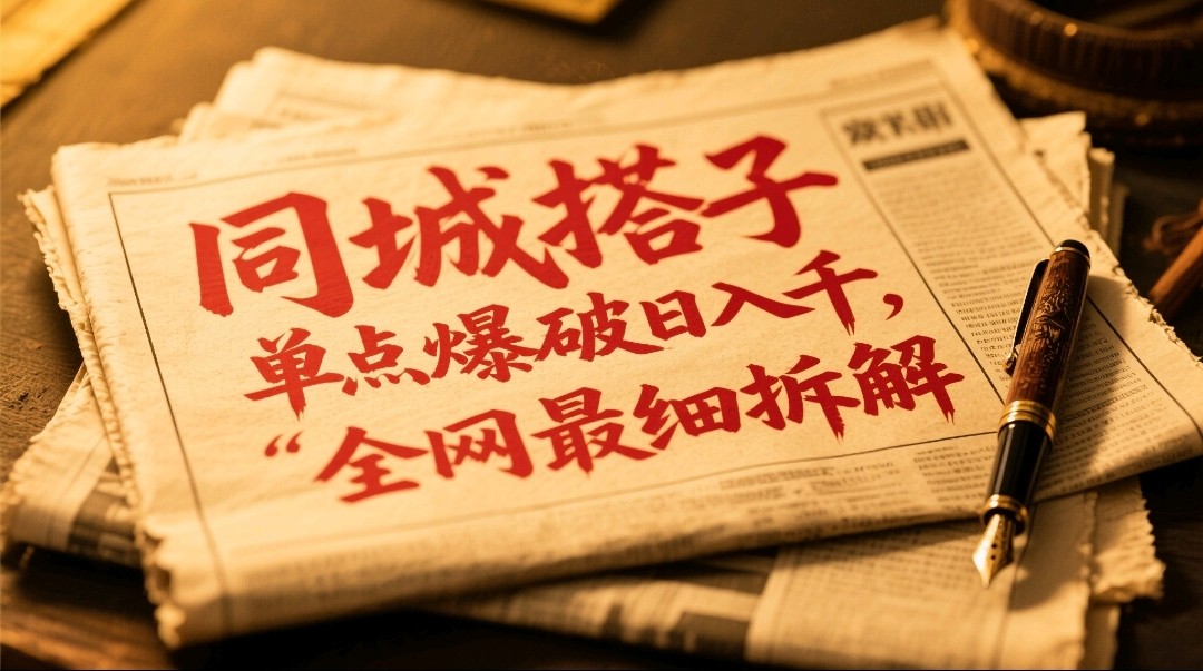 同城搭子群19.9单点爆破日入千，搭子组局月入万，全网最细拆解-创薯资源