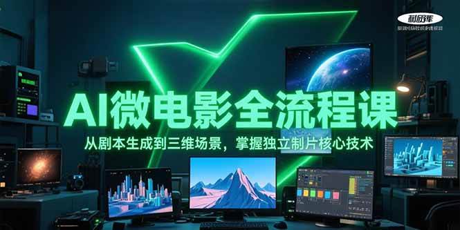 AI微电影全流程课，从剧本生成到三维场景，掌握独立制片核心技术-创薯资源