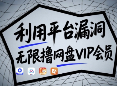 利用平台漏洞，无限撸网盘VIP会员，用户亲测有效!【漏洞原理+操作演示】-创薯资源
