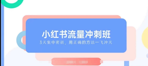 小红书流量冲刺班2025，最懂小红书的女人，快速教你2025年入局小红书-创薯资源
