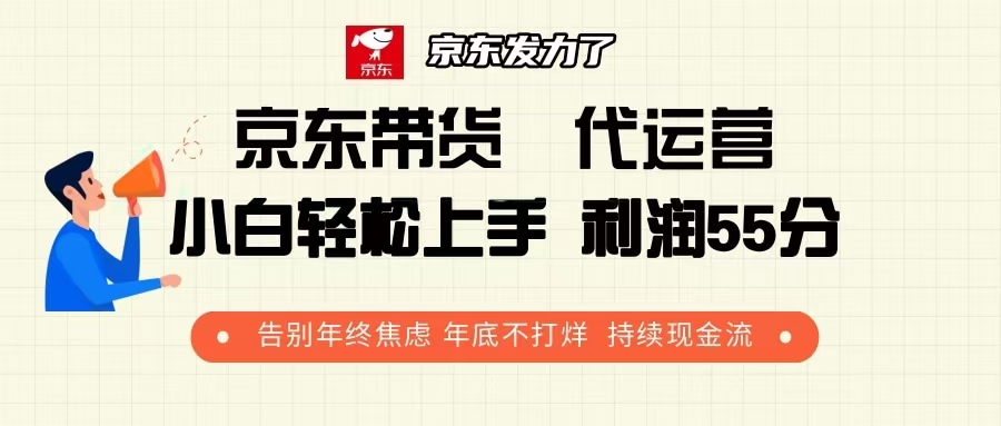 京东带货 代运营 利润55分 告别年终焦虑 年底不打烊 持续现金流-创薯资源