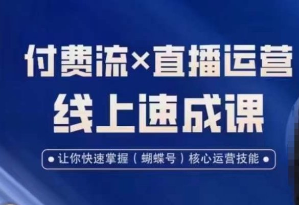 视频号付费流实操课程，付费流✖️直播运营速成课，让你快速掌握视频号核心运营技能-创薯资源
