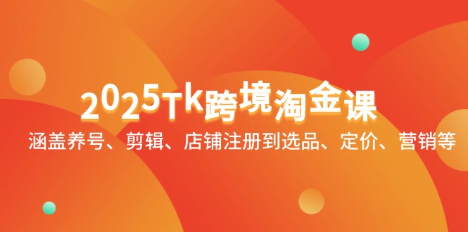 2025Tk跨境淘金课：涵盖养号、剪辑、店铺注册到选品、定价、营销等-创薯资源