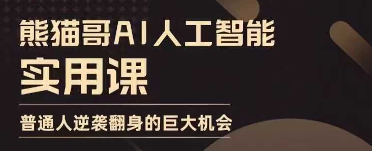 AI人工智能实用课，实在实用实战，普通人逆袭翻身的巨大机会-创薯资源