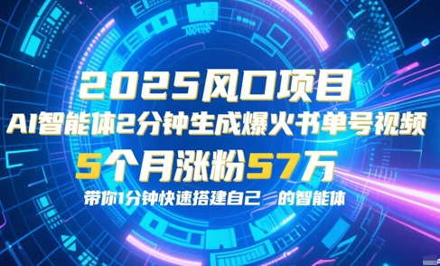 AI智能体2分钟一键生成爆火书单号原创视频，5个月涨粉57w，带你零代码1分钟搭建智能体-创薯资源