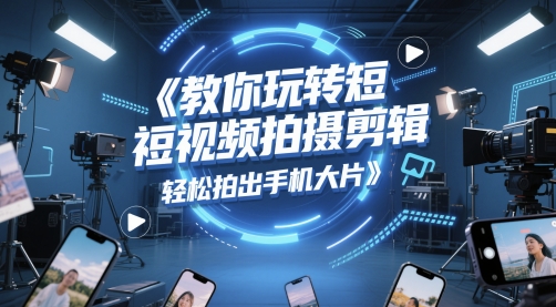 教你玩转短视频拍摄剪辑，轻松拍出手机大片-创薯资源