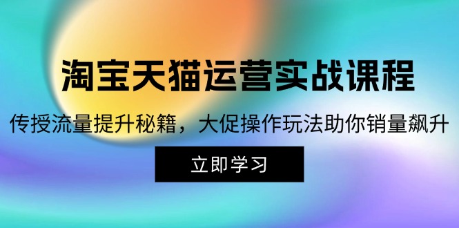 淘宝&天猫运营实战课程，传授流量提升秘籍，大促操作玩法助你销量飙升-创薯资源