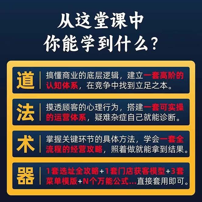 图片[1]-餐饮店盈利实操方法：教你怎样开一家持续能赚钱的餐厅(25节-创薯资源