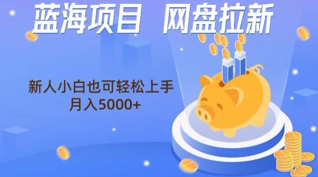 蓝海项目网盘拉新，新人小白也可操作，每月收入5000+-创薯资源