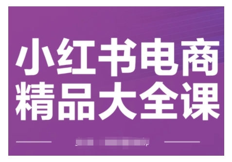 小红书电商精品大全课，快速掌握小红书运营技巧，实现精准引流与爆单目标，轻松玩转小红书电商(更新2月)-创薯资源
