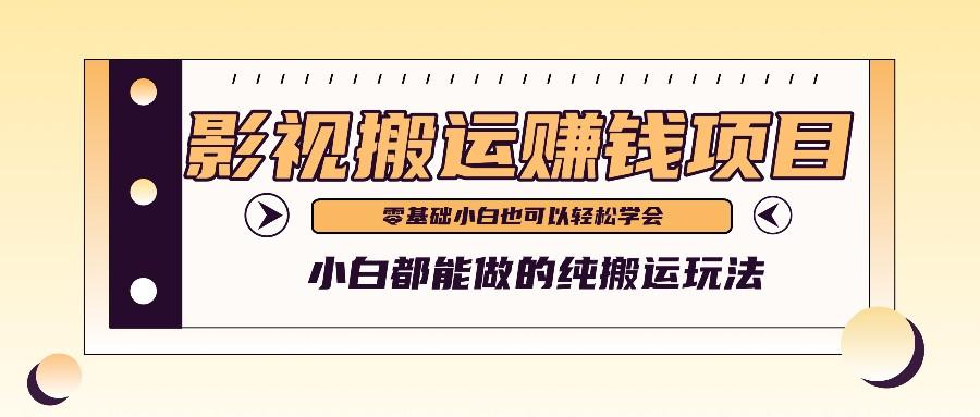 手把手教你操作影视搬运项目，小白都能做零基础也能赚钱-创薯资源