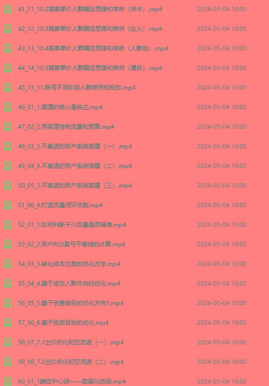 图片[3]-2024单品正价起号，直播素材投流选品：选品课+投流课+素材课+卡首屏/100节-创薯资源
