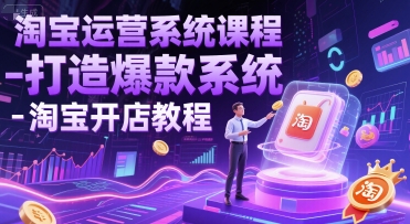 淘宝运营系统课程-打造爆款系统-淘宝开店教程-创薯资源