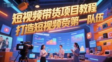 短视频带货项目教程，打造短视频带货第一队伍-创薯资源
