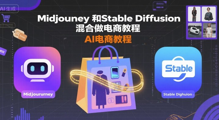 Midjourney和Stable Diffusion混合做电商教程-ai电商教程-创薯资源
