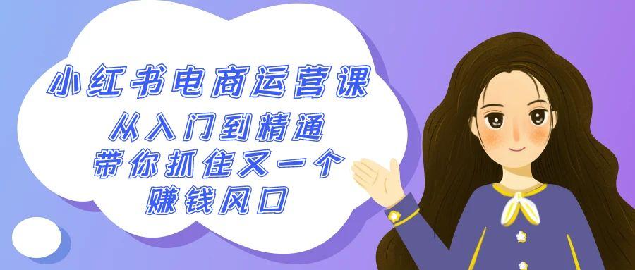 2024小红书-电商运营课，从入门到精通，带你抓住又一个赚钱风口(50节课)-创薯资源