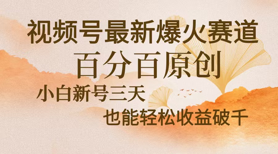 视频号最新爆火赛道，中老年粉深信不疑，百分百原创，新号三天收益轻松…-创薯资源