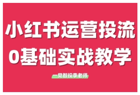 小红书运营投流，小红书广告投放从0到1的实战课，学完即可开始投放(更新)-创薯资源