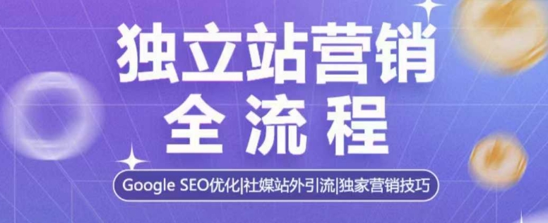 独立站营销全流程，Google SEO优化，社媒站外引流，独家营销技巧-创薯资源