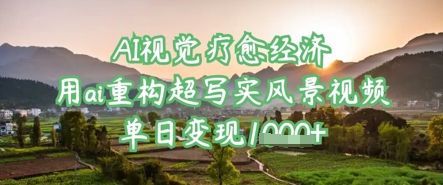 AI视觉疗愈经济：用ai重构超写实风景视频，单日变现多张-创薯资源