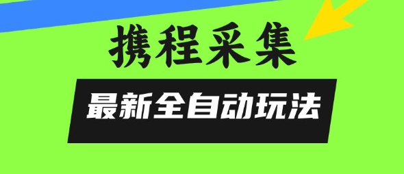 携程信息采集全自动玩法，0风控，无脑开干【揭秘】-创薯资源