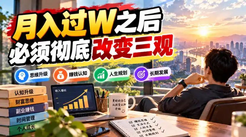 某公众号付费文章：月入过W之后，必须彻底改变三观-创薯资源