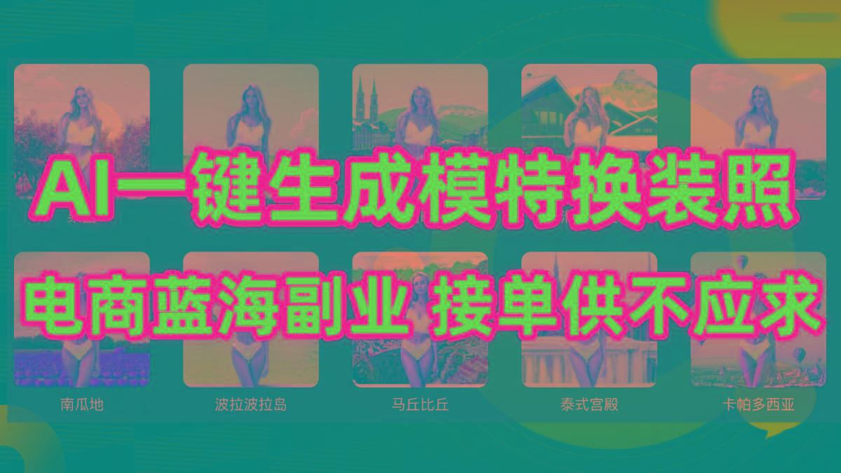 (9616期)AI制作一键生成模特换装照，电商蓝海副业供不应求-创薯资源